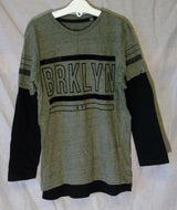 Green Black NYC New York Long Sleeve Top Age 6-7 Years Primark