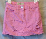 Pink Distressed Denim Frayed Hem Skirt Age 4 Years Next