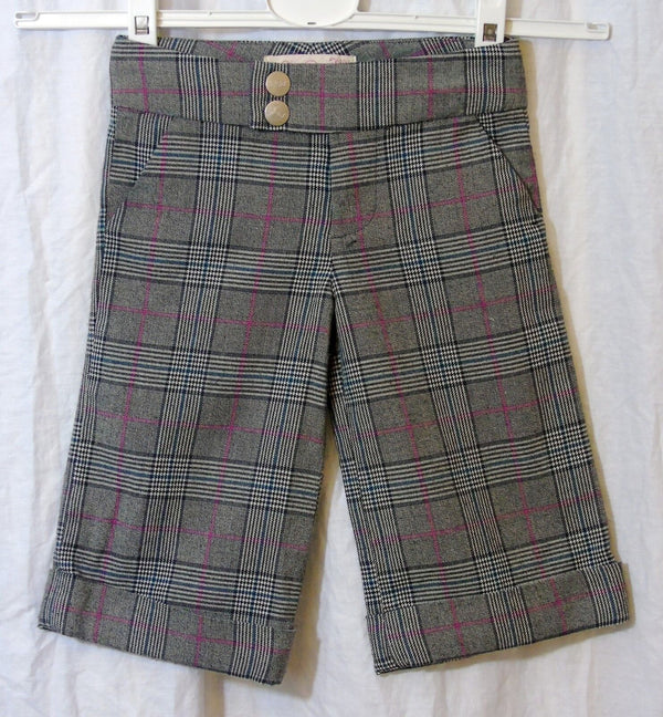 Grey Check Long Shorts Age 4 Years J Girl