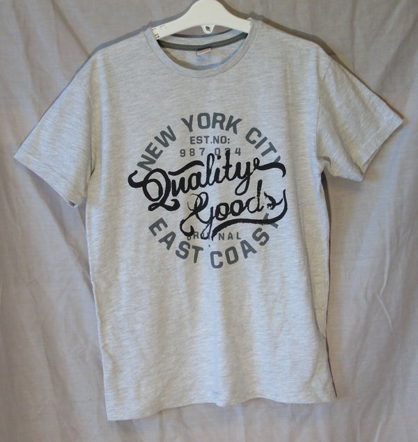 Grey Marl New York T-Shirt Age 10-11 Years LC Waikiki