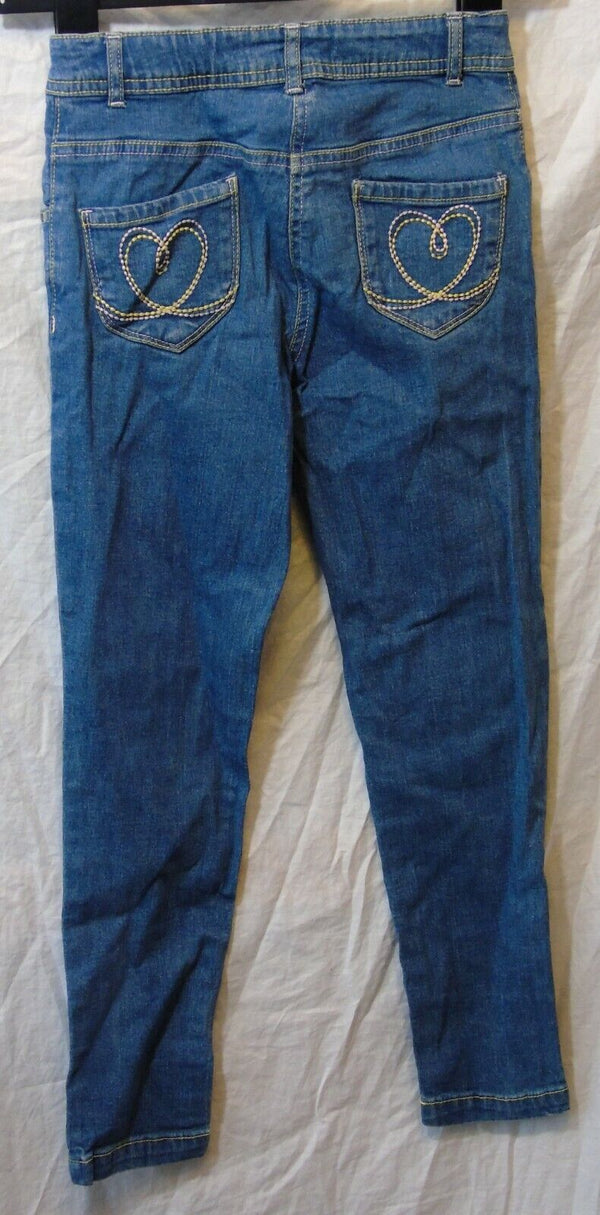 Blue Embroidered Heart Jeans Age 8-9 Years George