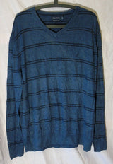 Blue Stripe Thin Knit Jumper Size XXL 2XL Nautica