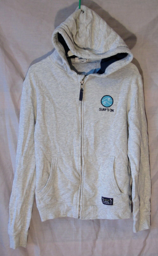 Grey Organic Cotton Hooded Jacket Hoodie Age 8-9 Years H&M