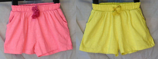 Pink Yellow 2-Pairs Jersey Shortie Shorts Age 2-3 Years TU