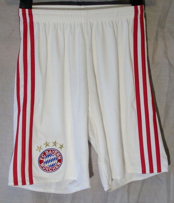 White Bayern Munich FC Official Shorts Age 12-13 Years Adidas