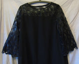 Black Lace Sleeve Gothic Party Dress Size 16 XL Shein