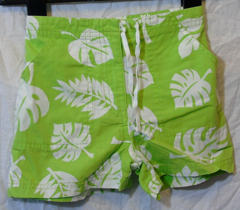 Green Tropical Cotton Shorts Age 5 Years Gymboree