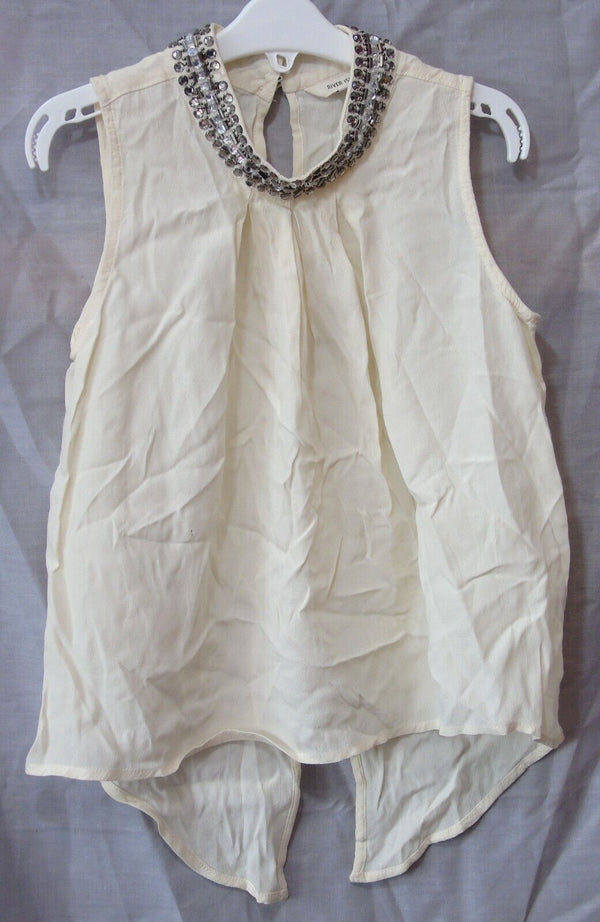 Cream White Sleeveless Blouse Top Age 8 Years River Island