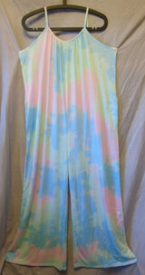 Pink Pastel Tie Dye Jumpsuit Size 20 2XL Shein