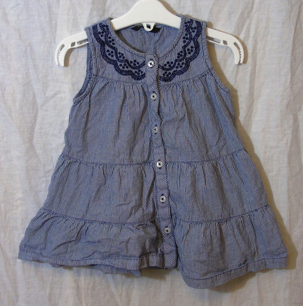 Blue Stripe Tunic Blouse Age 2-3 Years George