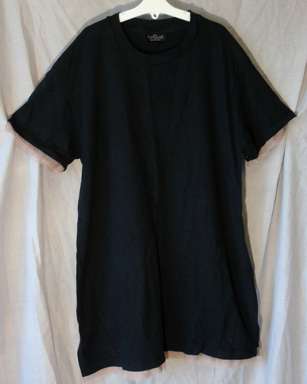 Black T-Shirt Dress Age 14-15 Years Topshop UK 8