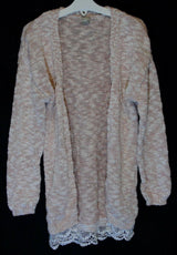 Pink Sparkly Knit Open Cardigan Age 10 Years TU