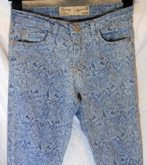 Blue Paisley Skinny Fit Jeans Age 13 Years Tammy Agyness