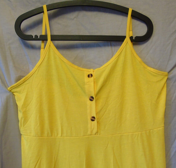 Yellow Strappy Floaty Dress Size 18 1XL Shein Curve