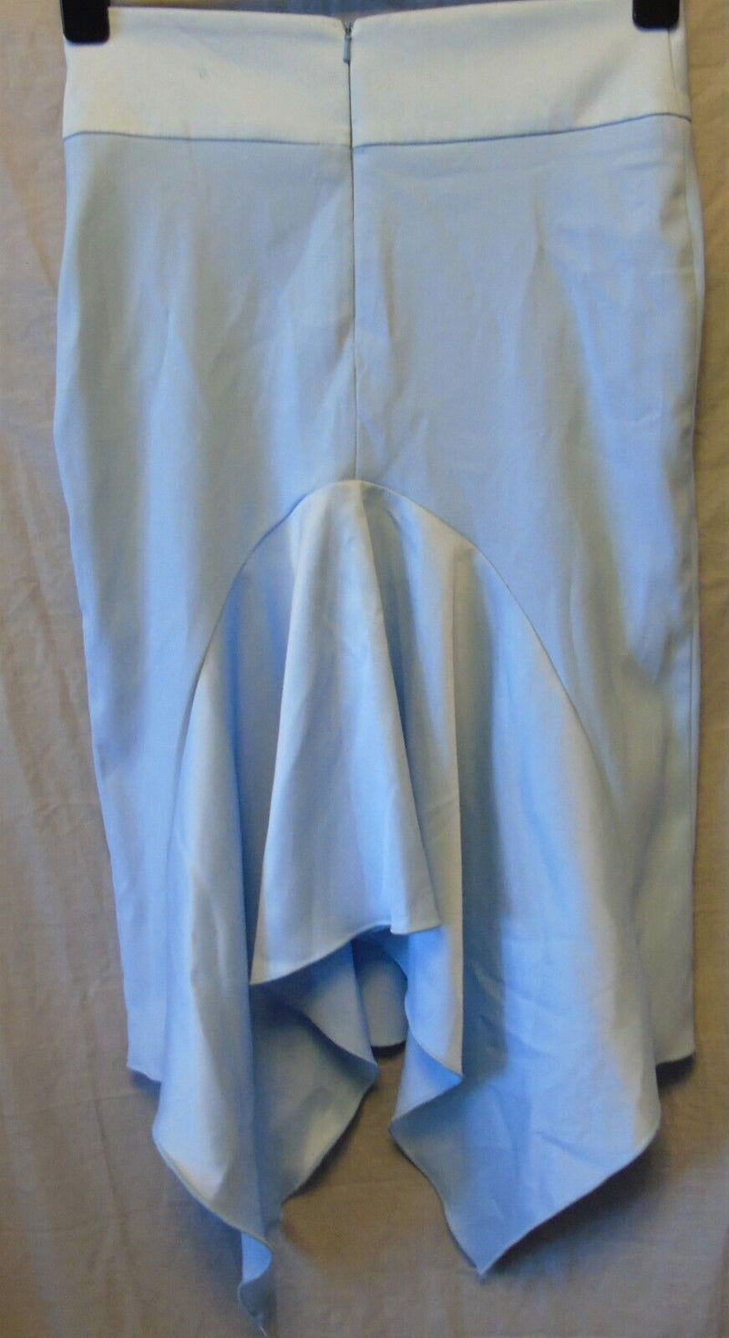 Blue Panelled Fishtail Skirt Size 8 XS Kevan Jon