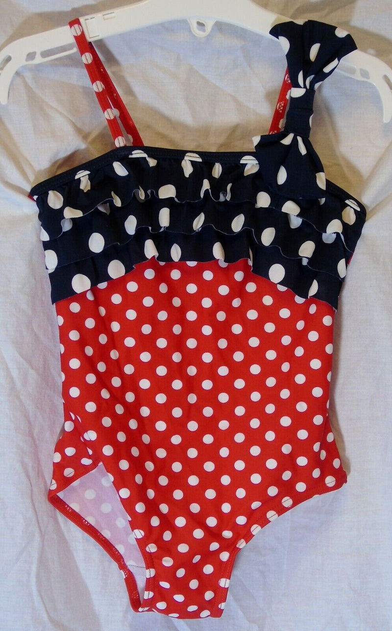 Red Polka Spot Swimming Costume Swimsuit Age 3 Years Matalan