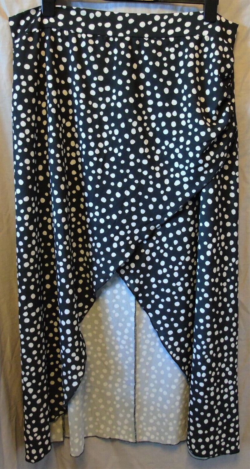 Black White Spotty Maxi Skirt Size 20 Matalan