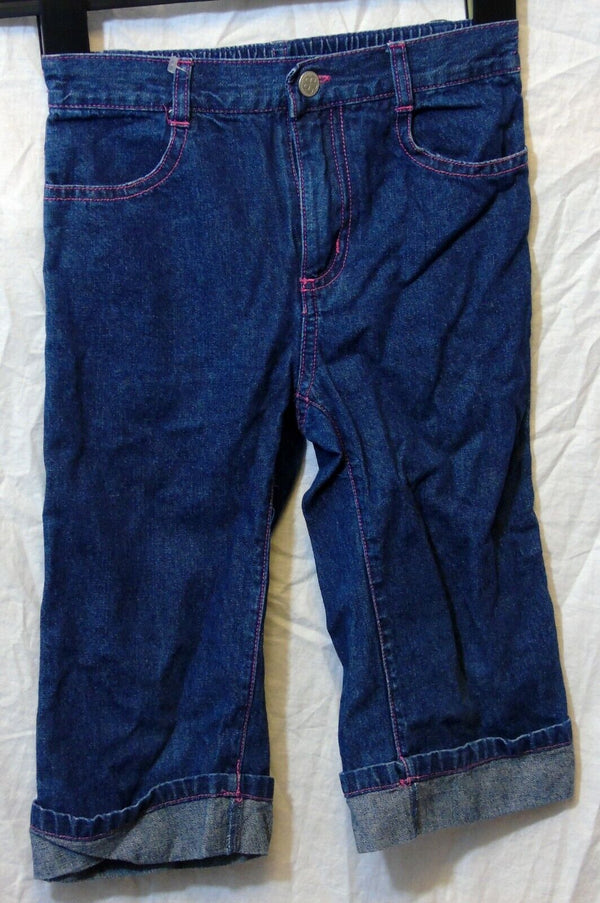 Blue Relaxed Fit Cropped Capri Jeans Age 5-6 Years Matalan