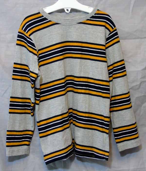 Grey Stripe Long Sleeve Top Age 4-5 Years Primark