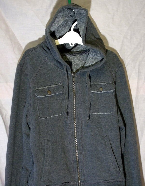 Grey Distressed Hooded Jacket Hoodie Age 8-9 Years Champion