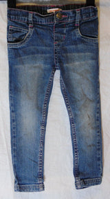 Blue Whiskered Denim Jeans Age 3-4 Years Debenhams