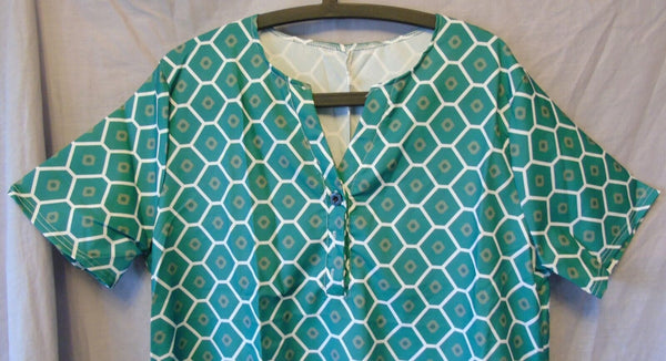 Green Sheen Patterned Maxi Dress Size 16 XL Shein