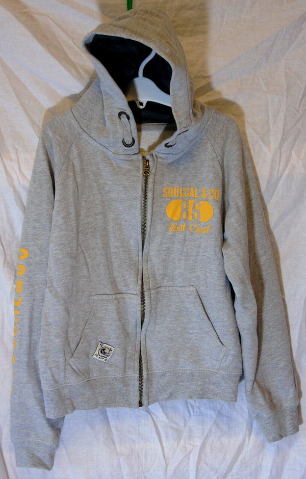 Light Grey Hooded Jacket Hoodie Age 11-12 Years Soulcal