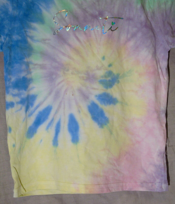 Pink Blue Tie-Dye T-Shirt Top Age 2-3 Years Sonneti