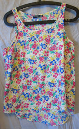 Pink Floral Floaty Blouse Top Size 10 Primark