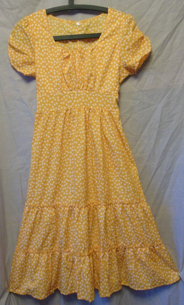 Orange Ditsy Floral Floaty Dress Size 8 Shein