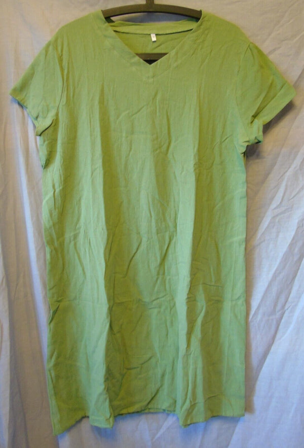 Sage Green Summer Smock Dress Size 14 Shein