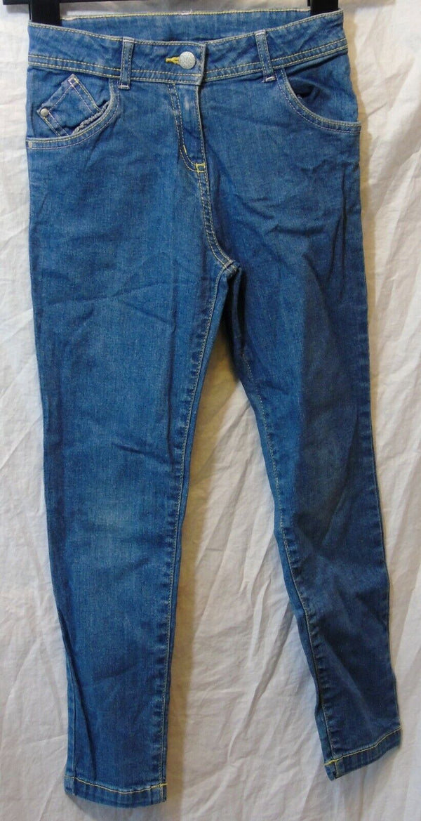 Blue Embroidered Heart Jeans Age 8-9 Years George