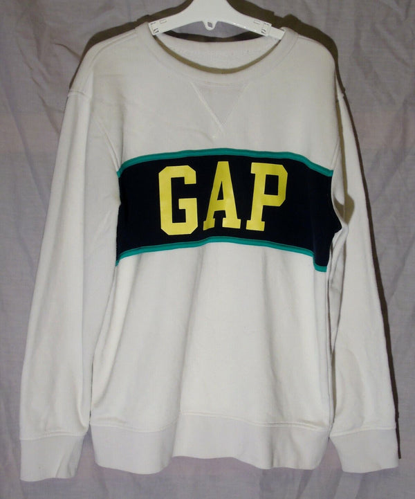 White Logo Front Jumper Sweater Age 13 Years Gap