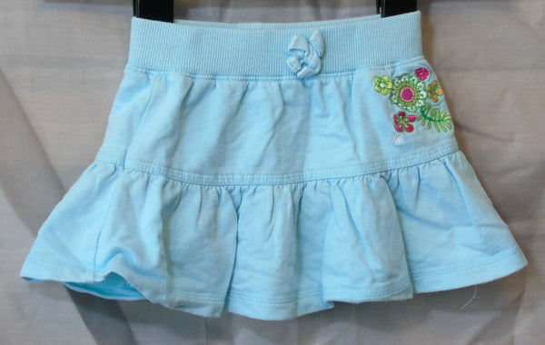 Aqua Blue Floral Skirt Age 6-9 Months Cherokee