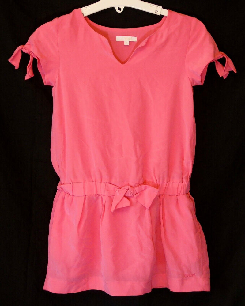 Pink Silk Party Dress Age 5 Years Chloe