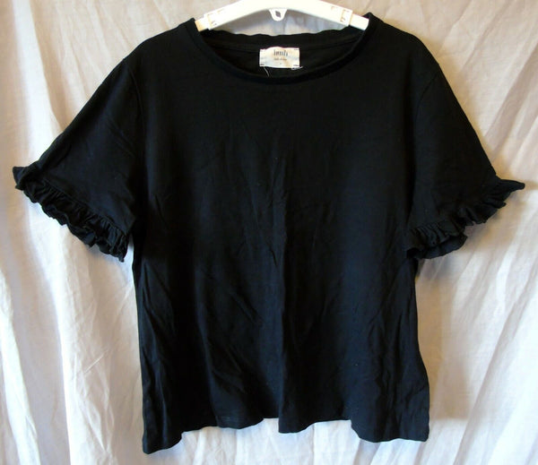 Black T-Shirt Top Age 14-15 Years Hush S