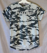 Grey Camo Logo Slogan T-Shirt Age 7-8 Years Primark