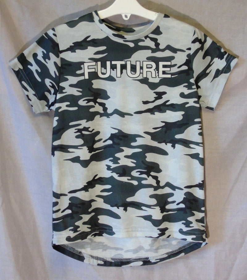 Grey Camo Logo Slogan T-Shirt Age 7-8 Years Primark