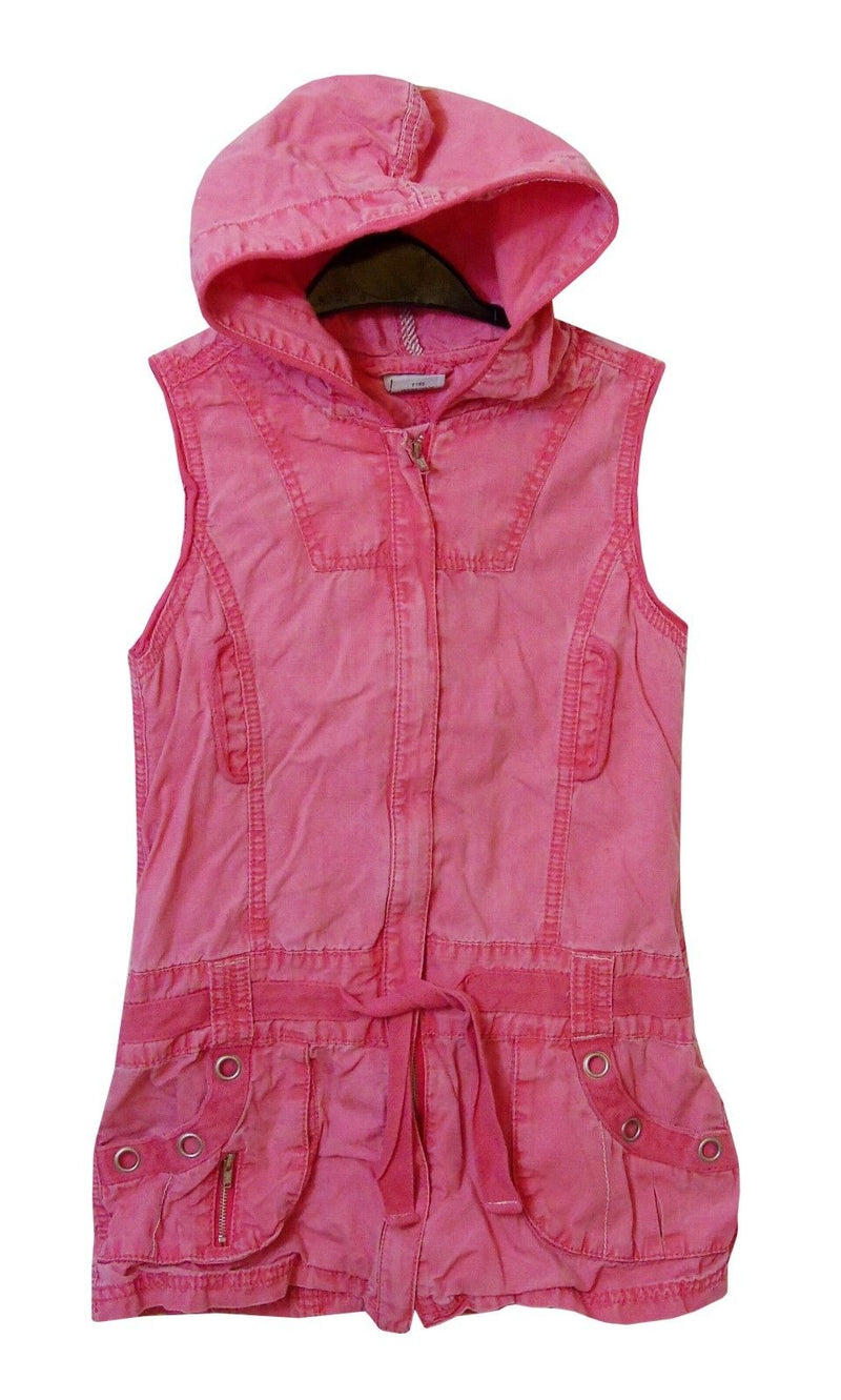 Pink Hooded Cargo Denim Dress Age 7 Years Next