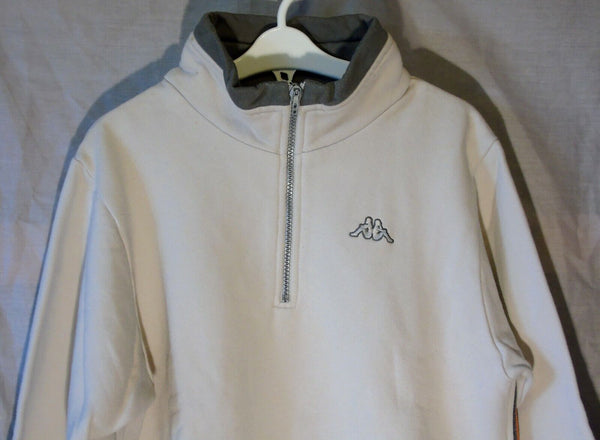 Beige Logo Front Zip Neck Jumper Age 9-10 Years Kappa