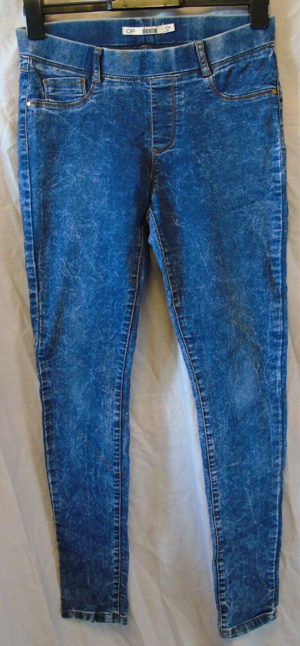 Blue Acid Wash Jeggings Stretch Jeans Size 10 Dorothy Perkins