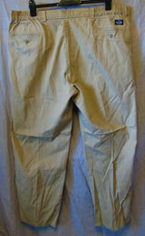 Beige Pleat Front Chino Trousers W42" L30" Levi's Dockers