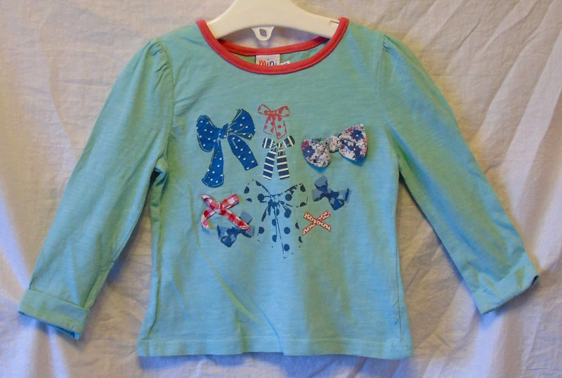 Aqua Long Sleeve Top Age 9-12 Months Mini Club