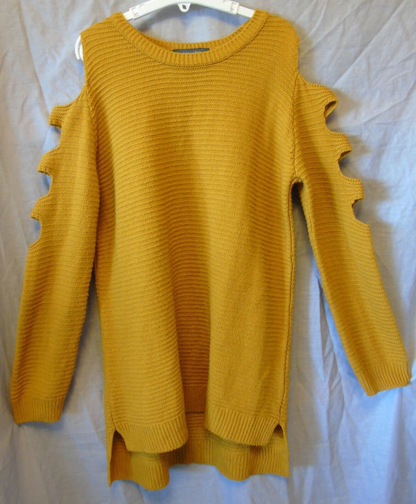 Mustard Yellow Cut Out Jumper Size 6-8 Primark Age 13-14 Years