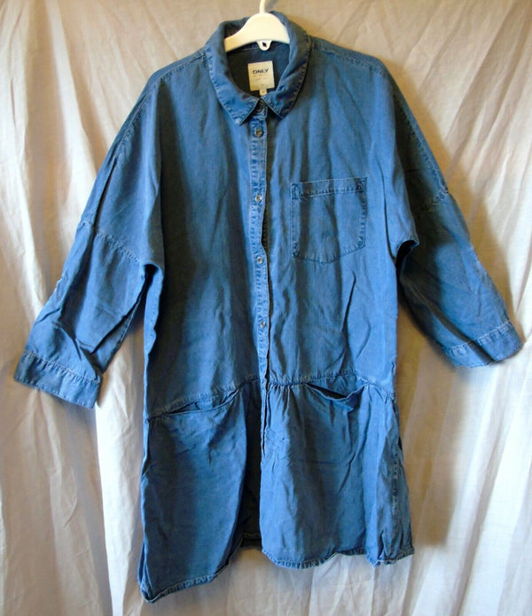 Blue Shirt Dress Age 15-16 Years Girls Only UK8