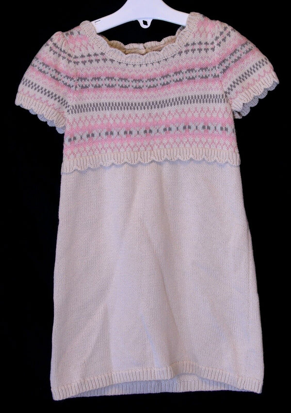 Pink Fair Isle Jumper Dress Age 18-24 Months Shrinking Violet