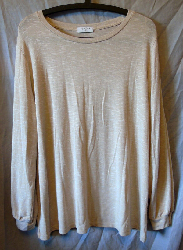 Beige Thin Knit Jumper Top Size 20 Matalan