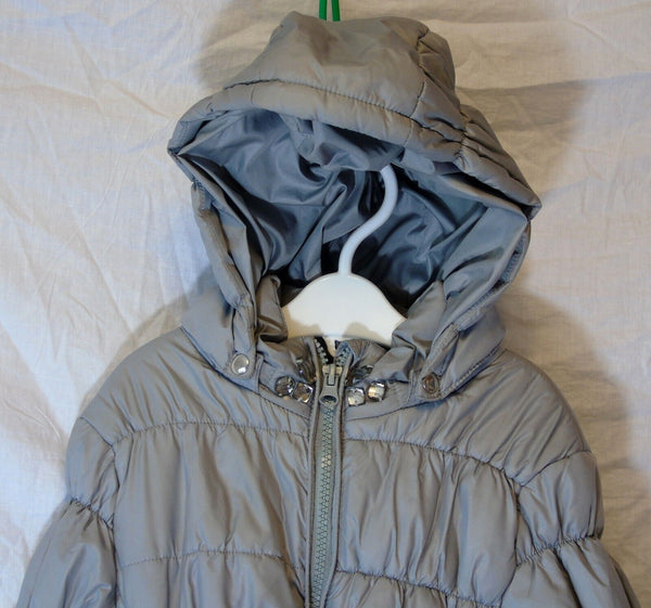 Grey Sparkly Padded Puffa Coat Age 6 Years Kate Mack Biscotti