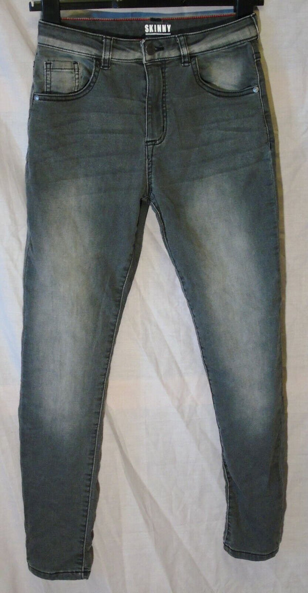 Grey Whiskered Raw Spun Skinny Jeans Age 11-12 Years George