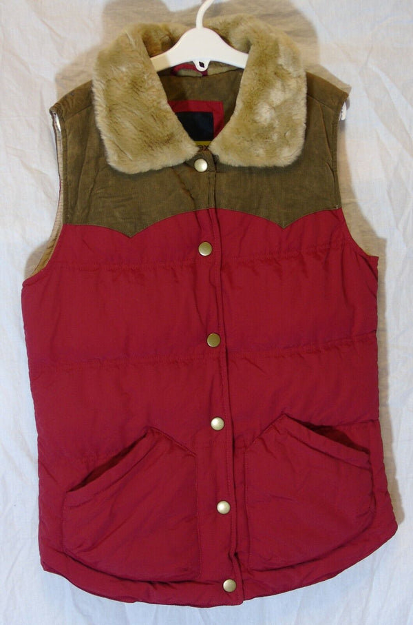 Red Fur Trim Gilet Bodywarmer Age 15-16 Years Next